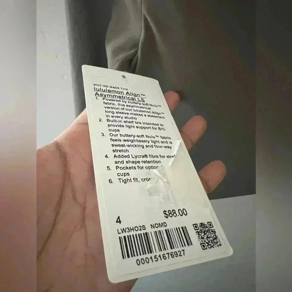 NWT lululemon Align™ Asymmetrical Long-Sleeve Shirt - Picture 7 of 10